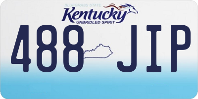 KY license plate 488JIP