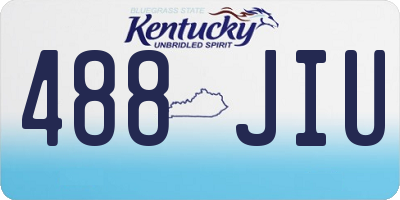 KY license plate 488JIU