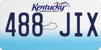 KY license plate 488JIX
