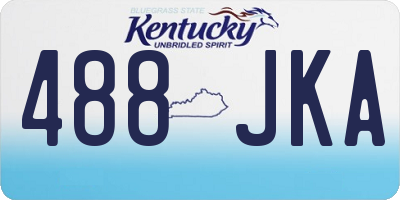 KY license plate 488JKA