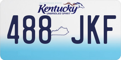 KY license plate 488JKF