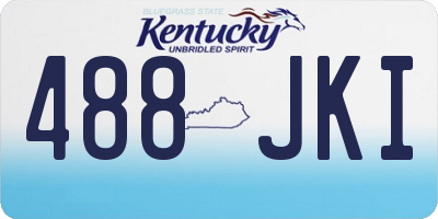 KY license plate 488JKI