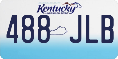 KY license plate 488JLB