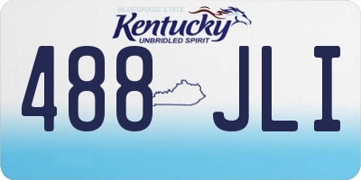 KY license plate 488JLI