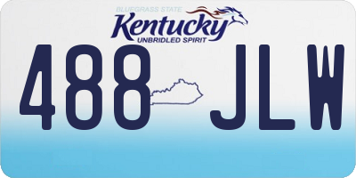 KY license plate 488JLW
