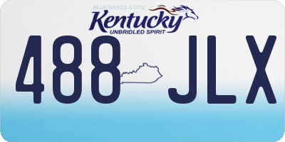 KY license plate 488JLX