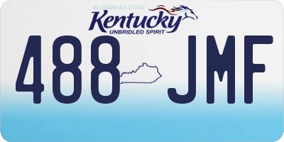 KY license plate 488JMF