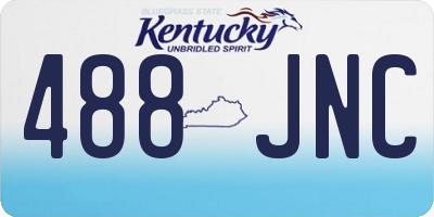 KY license plate 488JNC