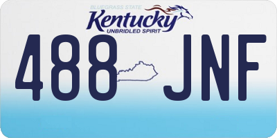 KY license plate 488JNF