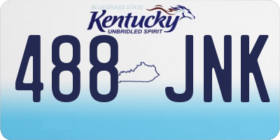 KY license plate 488JNK