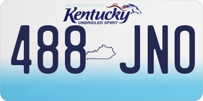 KY license plate 488JNO