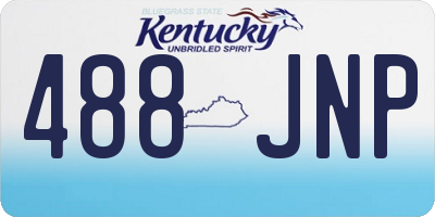 KY license plate 488JNP