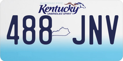 KY license plate 488JNV