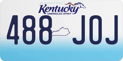 KY license plate 488JOJ