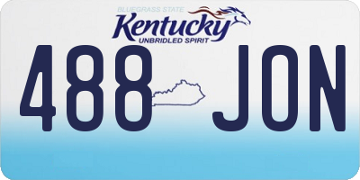 KY license plate 488JON