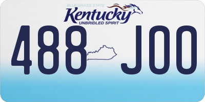 KY license plate 488JOO