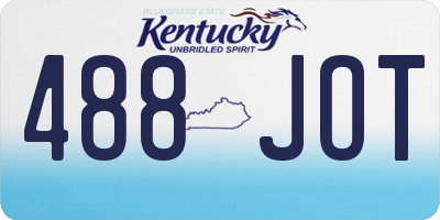 KY license plate 488JOT