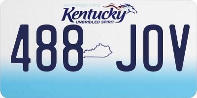 KY license plate 488JOV