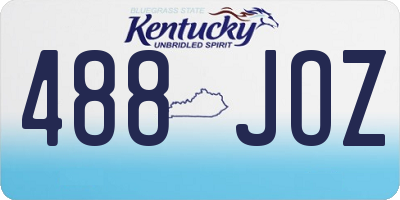 KY license plate 488JOZ