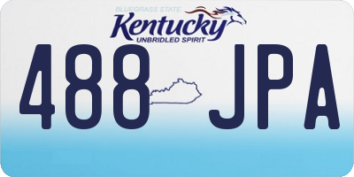 KY license plate 488JPA