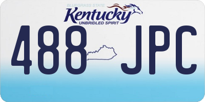 KY license plate 488JPC
