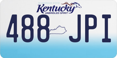 KY license plate 488JPI