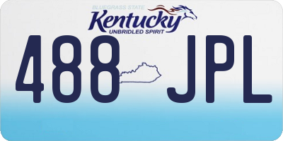 KY license plate 488JPL