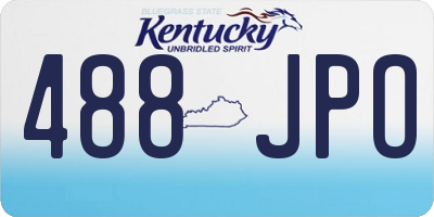 KY license plate 488JPO