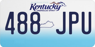 KY license plate 488JPU