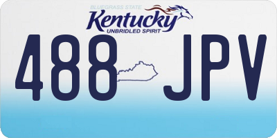 KY license plate 488JPV