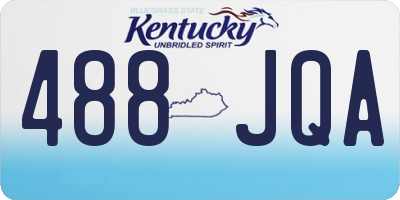 KY license plate 488JQA