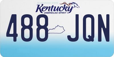 KY license plate 488JQN