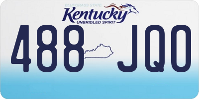 KY license plate 488JQO