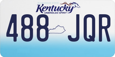 KY license plate 488JQR