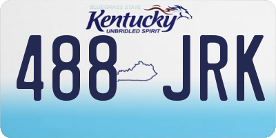KY license plate 488JRK