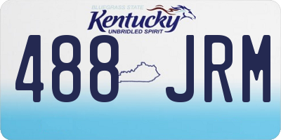 KY license plate 488JRM