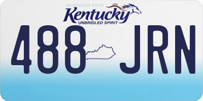 KY license plate 488JRN
