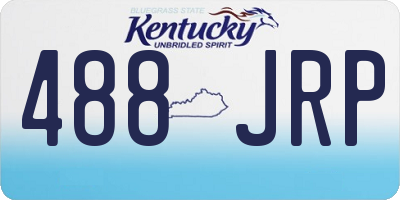 KY license plate 488JRP