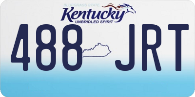 KY license plate 488JRT