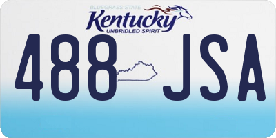 KY license plate 488JSA
