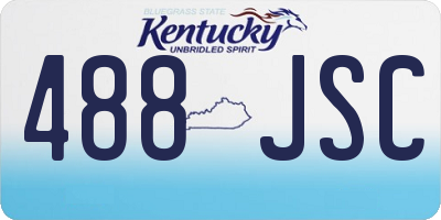 KY license plate 488JSC