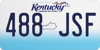KY license plate 488JSF