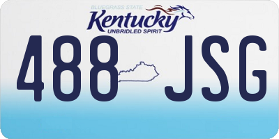 KY license plate 488JSG