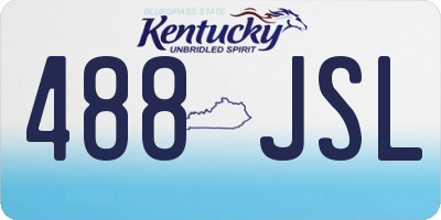 KY license plate 488JSL