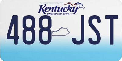KY license plate 488JST