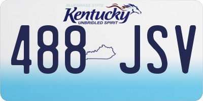 KY license plate 488JSV