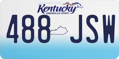 KY license plate 488JSW