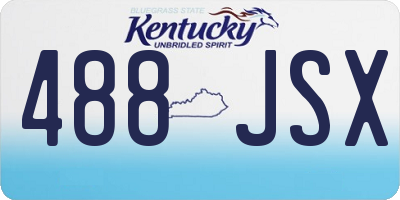 KY license plate 488JSX