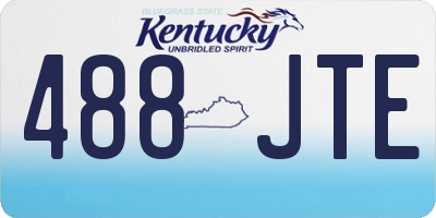 KY license plate 488JTE