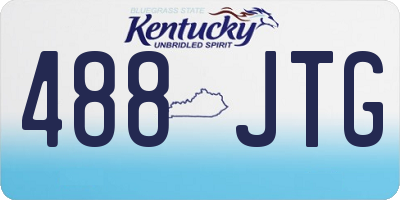 KY license plate 488JTG